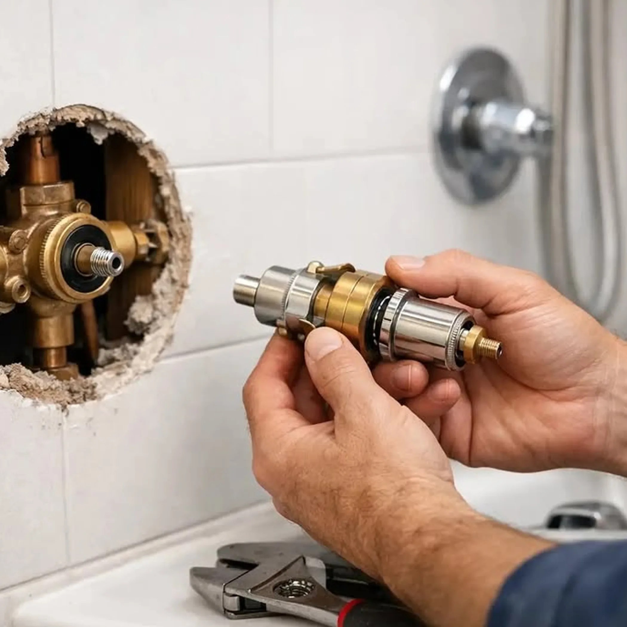 shower valve replacement installation process